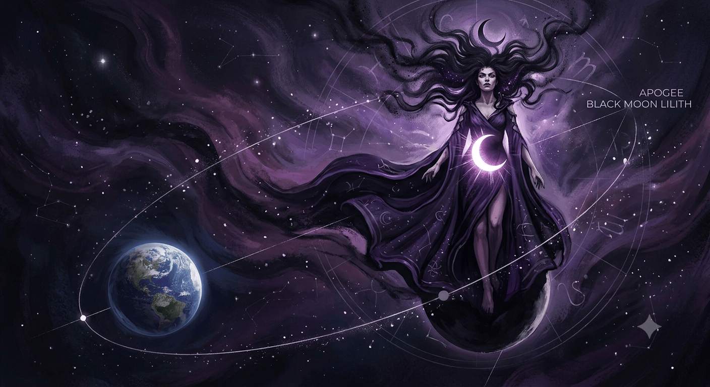 Lilith symbol - Black Moon Lilith in Astrology